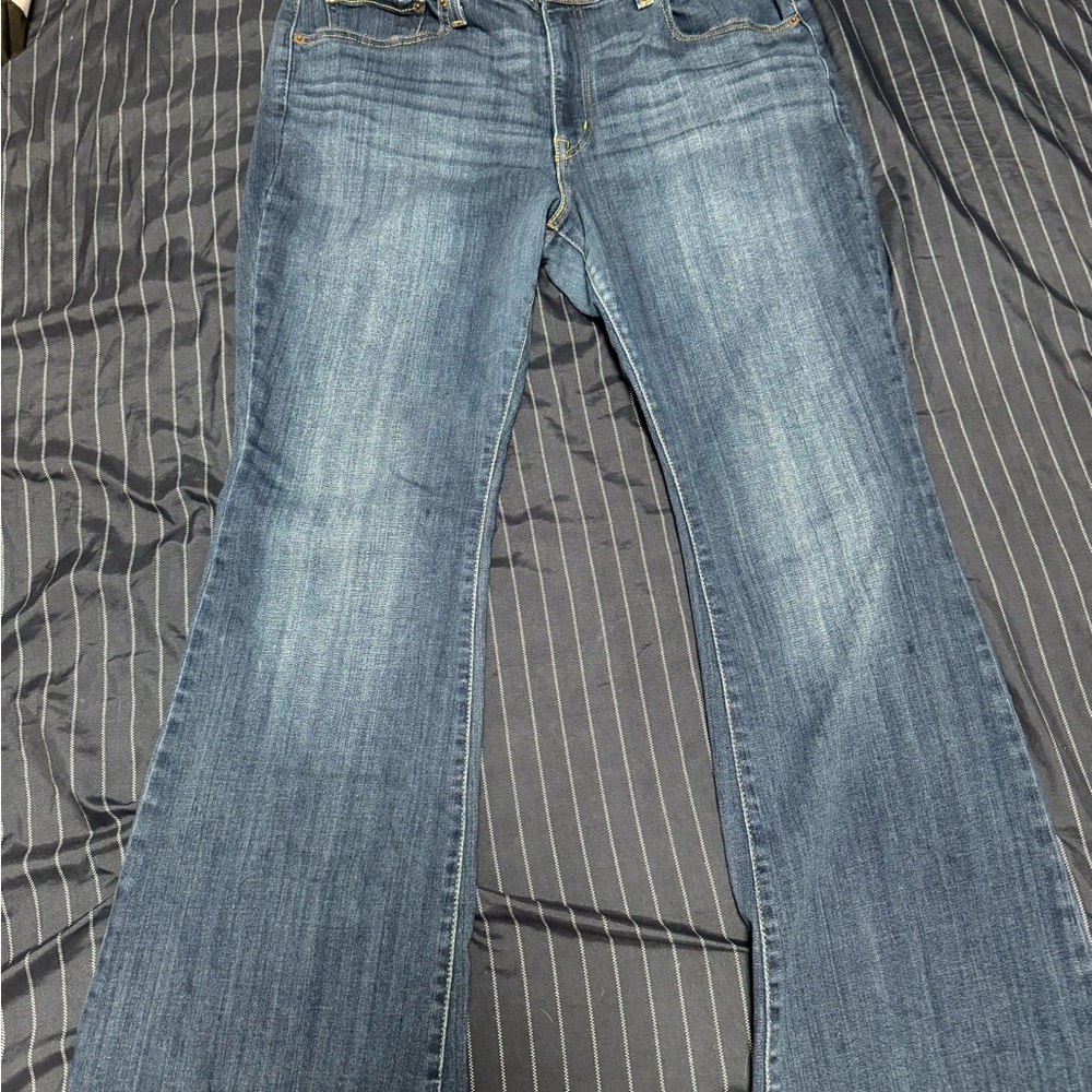 Levi's Blue Flare Wide Leg Jeans